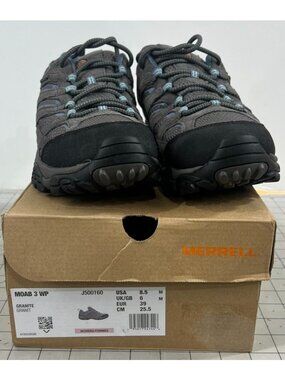 Merrell Moab 3 Women's Waterproof Low Hiking Shoes - Granite Sz. 8.5 New